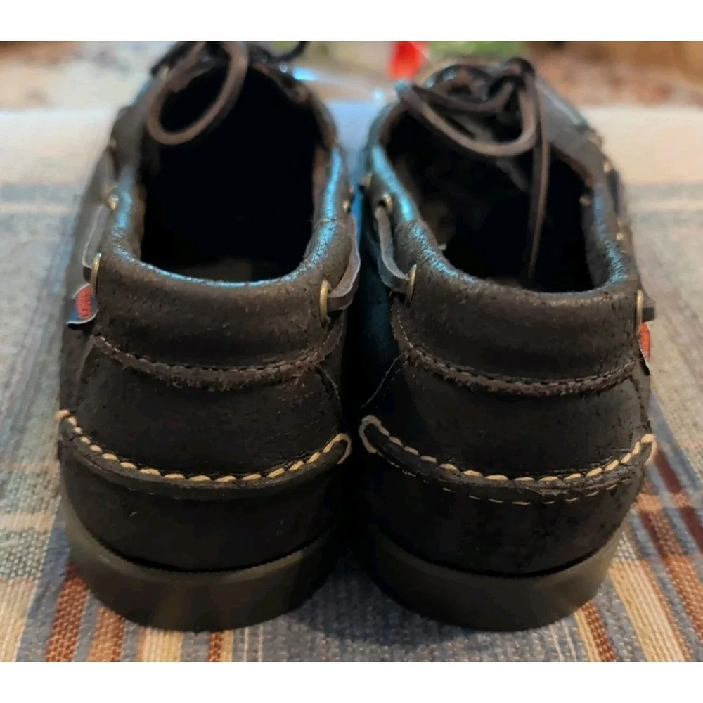Sebago Docksides Boat Shoes Mens 12 Dark Brown Leather Casual Lace Up Comfort